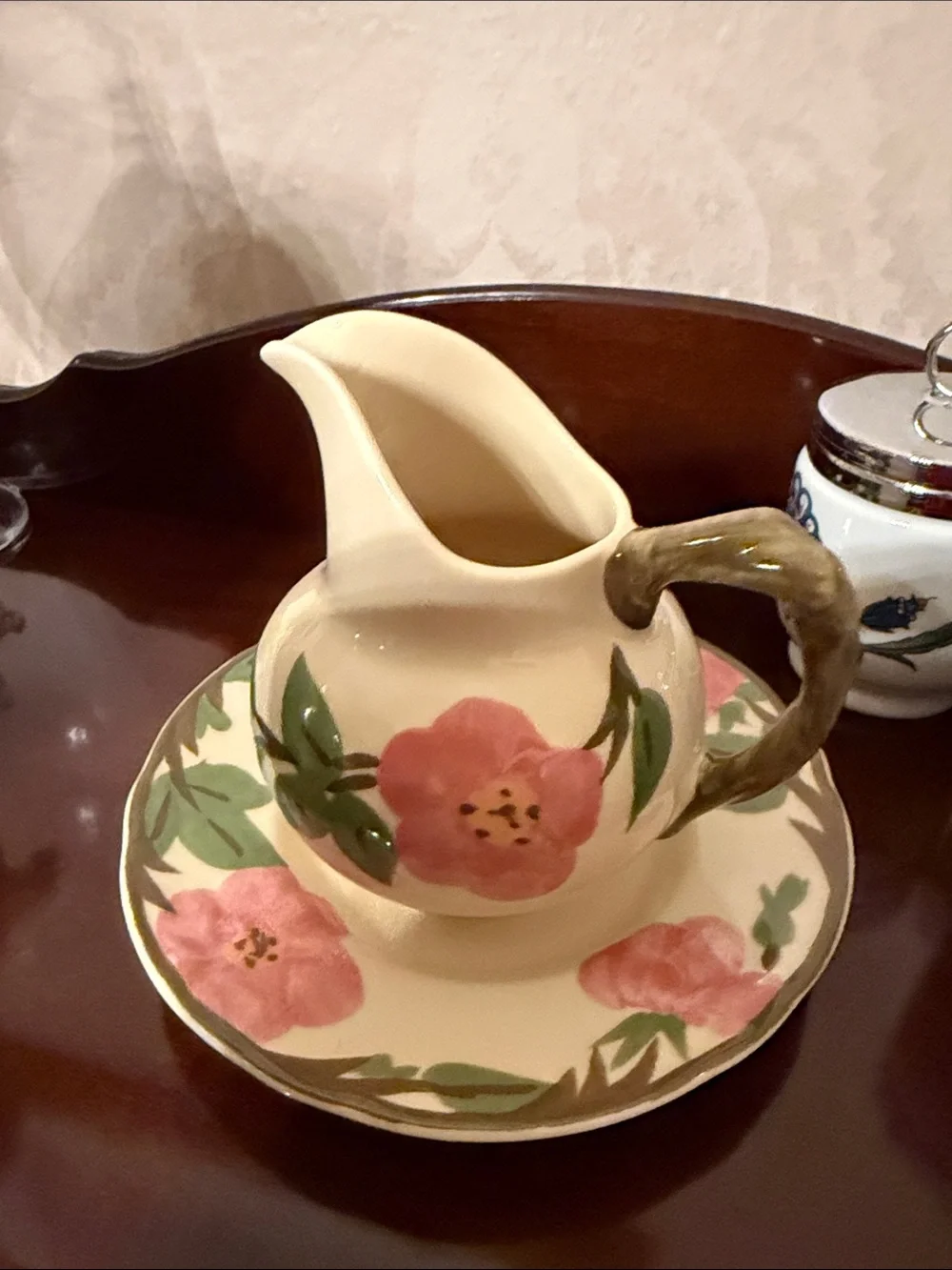 Franciscan desert rose Creamer and Saucer
